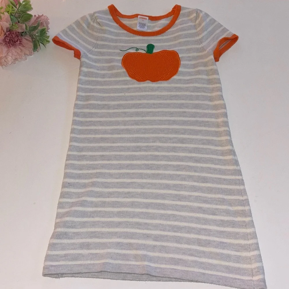 Pumpkin Sweater Dress Size 10 Gymboree Pumpkin Sweater Dress Gray Stripes